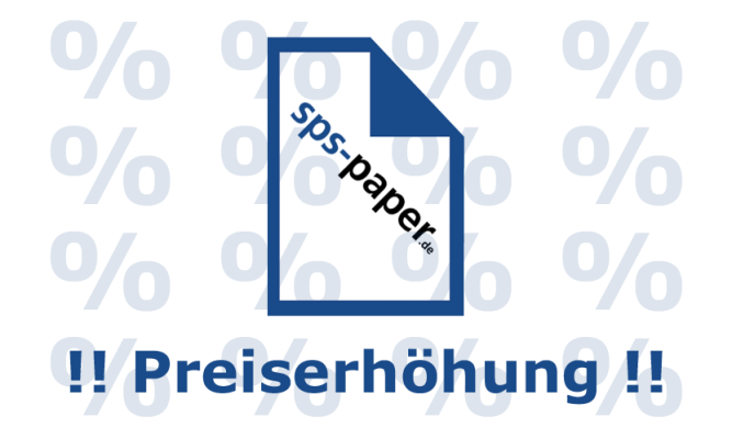 Preiserhöhung im Bereich Papier, Umschläge, Folien und Verpackungsmaterial - Preiserhöhung im Bereich Papier, Umschläge, Folien und Verpackung