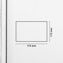 B&uuml;tten Trauerkarte 113 x 175 mm - Abgesetzter Rand - weiss halbmatt