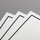 Büttenpapier Trauerpapier A4 - Abgesetzter Rand - gerippt