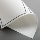 B&uuml;tten Trauerbogen hochdoppelt - 175x215mm - Abgesetzter Rand - weiss halbmatt