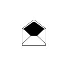 Briefumschlag Marmor mit Rand 120 x 202 mm - Futter schwarz