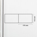 B&uuml;tten Trauerkarte 113 x 175 mm - Abgesetzter Rand - weiss halbmatt