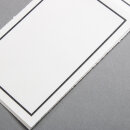B&uuml;tten Trauerkarte 113 x 175 mm - Abgesetzter Rand - weiss halbmatt
