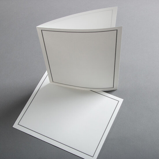 Bütten Trauerbogen gefalzt - 175 x 215 mm -...