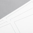 Bütten Trauerkarte querdoppelt - 113 x 175 mm -...