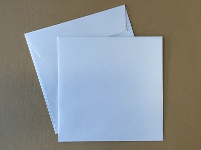 Briefumschlage Quadrat 160x160mm Glitzernd Extra White 348 49